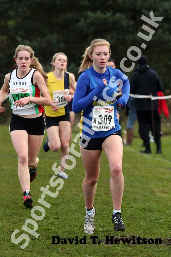 Birtley first leg under-17s women 2012 National Cross Country Relay Championships.